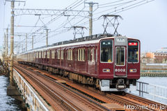 [阪急神戸線神崎川駅] 154列車特急、8002F