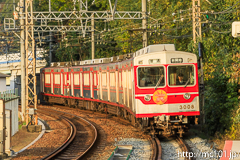 [神戸電鉄有馬線箕谷駅] 15002列車、3000系3007F