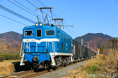 [秩父鉄道野上～長瀞間] 貨物7303列車、デキ500形501号機牽引