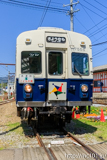 [上田電鉄別所線下之郷駅] 7200系7255F、こどもの国のマークもつけられて、これがこの日一番のヒットです。