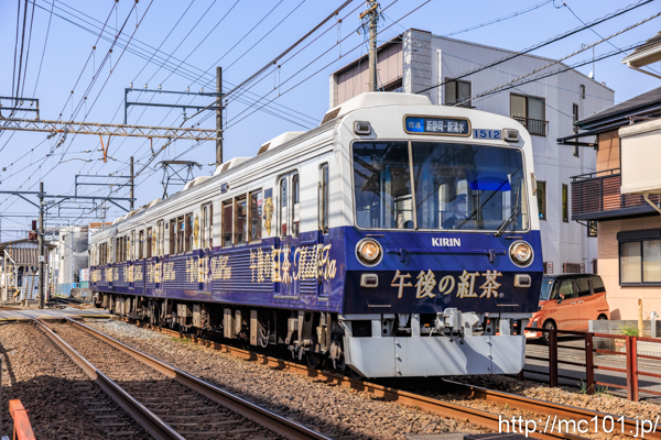 静岡鉄道静岡清水線 音羽町～春日町間で撮影した静岡鉄道1000形1512を先頭とする列車(1012F)の写真