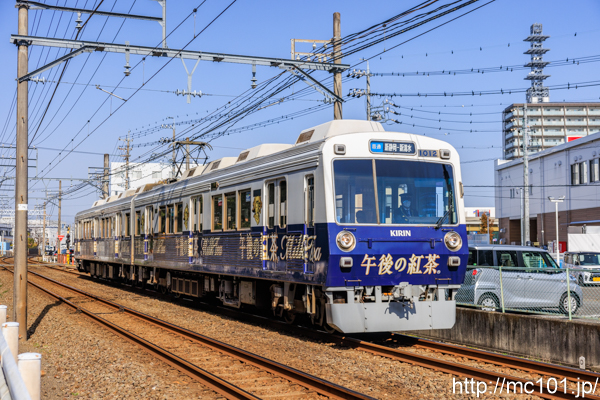 静岡鉄道静岡清水線 柚木～長沼間で撮影した静岡鉄道1000形1012を先頭とする列車(1012F)の写真