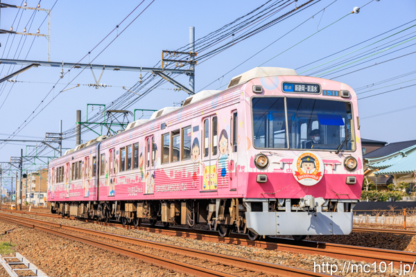 静岡鉄道静岡清水線 狐ヶ崎～桜橋間で撮影した静岡鉄道1000形1511を先頭とする列車(1011F)の写真