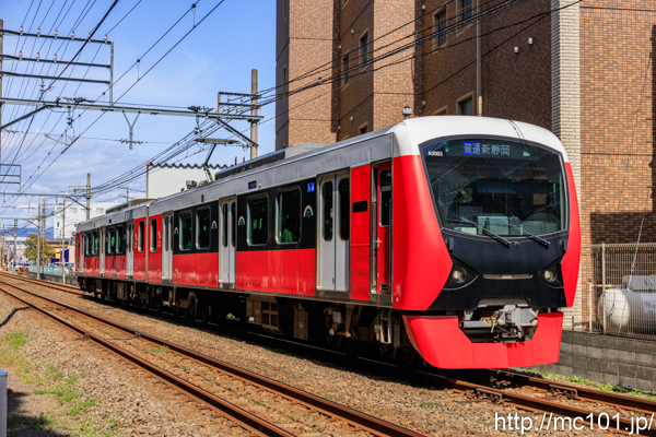 静岡鉄道静岡清水線 柚木～長沼間で撮影した静岡鉄道A3000形A3002を先頭とする列車(A3002F)の写真
