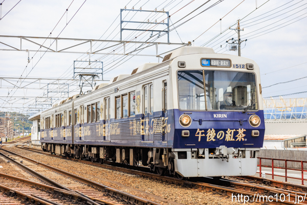 静岡鉄道静岡清水線 県総合運動場駅付近で撮影した静岡鉄道1000形1512を先頭とする列車(1012F)の写真