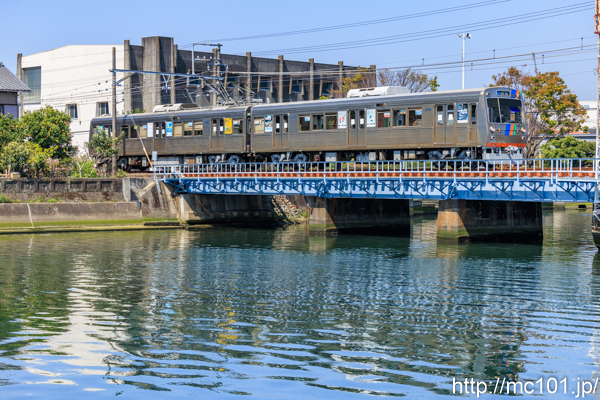 静岡鉄道静岡清水線 入江岡～新清水間で撮影した静岡鉄道1000形1508を先頭とする列車(1008F)の写真