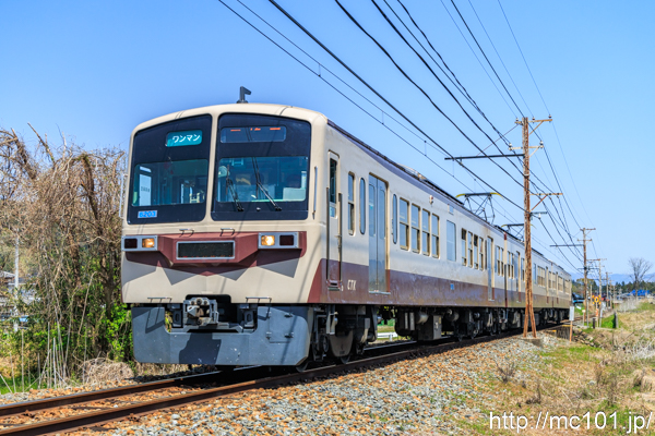 秩父鉄道秩父本線 武州中川～武州日野間で撮影した秩父鉄道6000系6203を先頭とする列車の写真