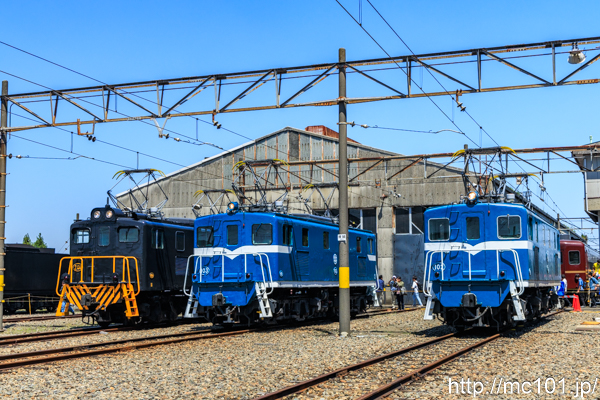 秩父鉄道秩父本線広瀬川原車両基地 で撮影した秩父鉄道デキ100形102号機  の写真