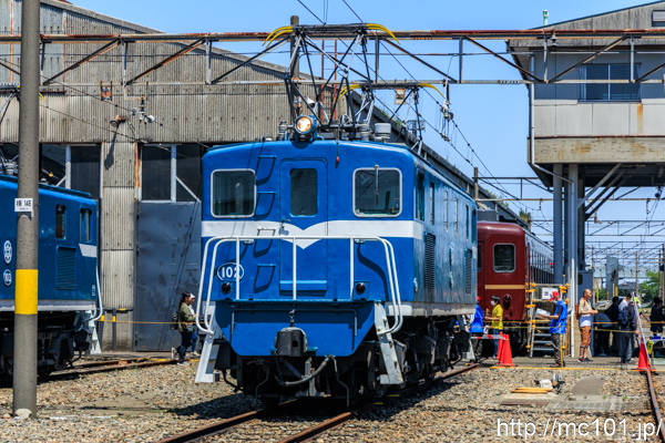 秩父鉄道秩父本線広瀬川原車両基地 で撮影した秩父鉄道デキ100形102号機  の写真