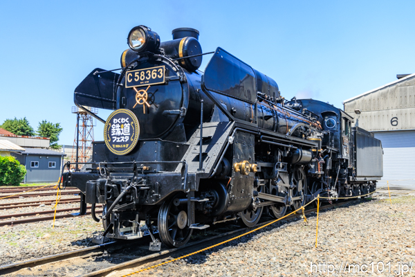 秩父鉄道秩父本線広瀬川原車両基地 で撮影した秩父鉄道C58 363号機  の写真