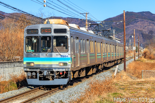 秩父鉄道秩父本線野上～長瀞間 で撮影した秩父鉄道7500系7504 他 の写真