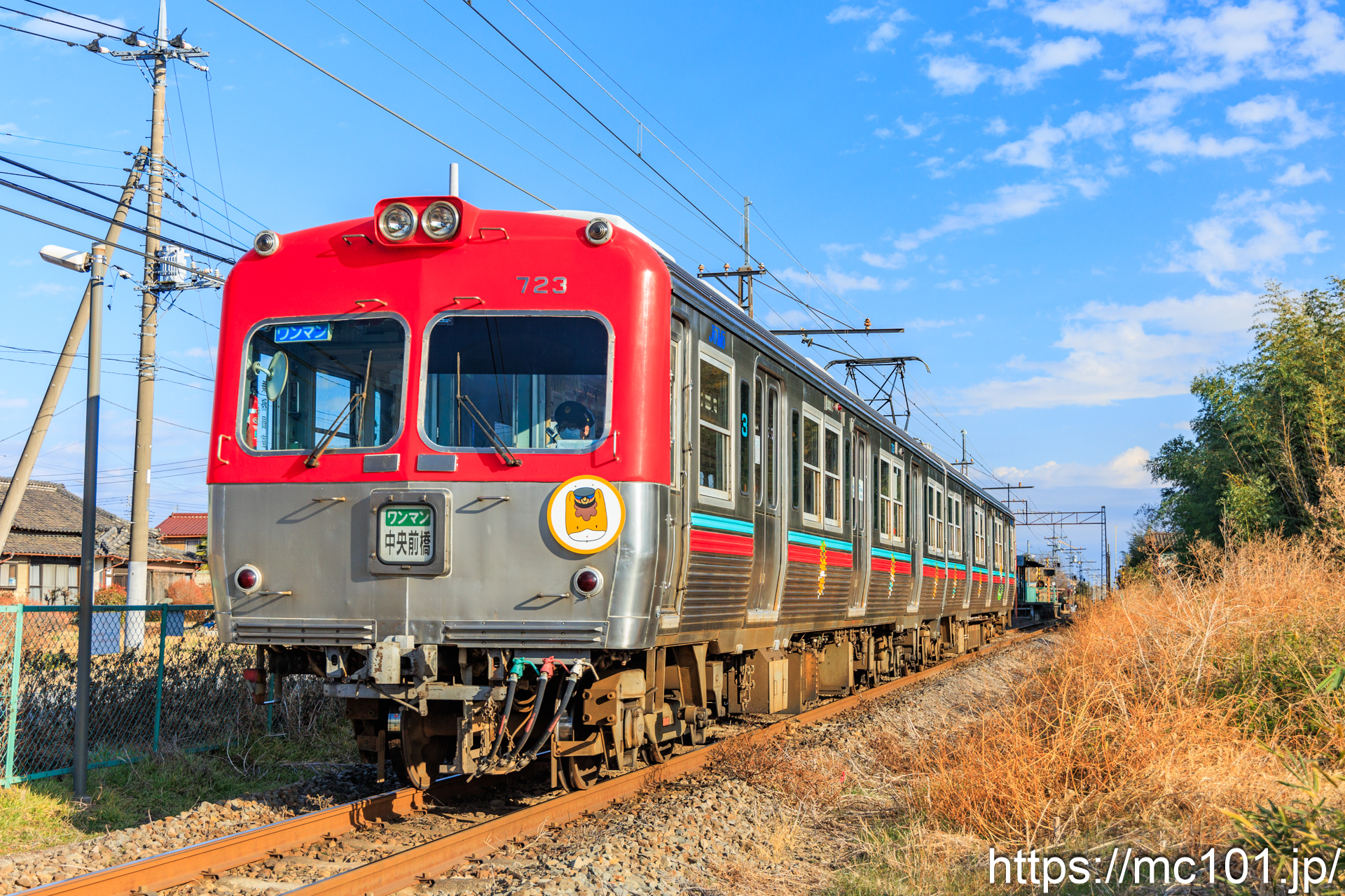 上毛電気鉄道上毛線樋越～北原間 で撮影した上毛電気鉄道700形723 他 の写真