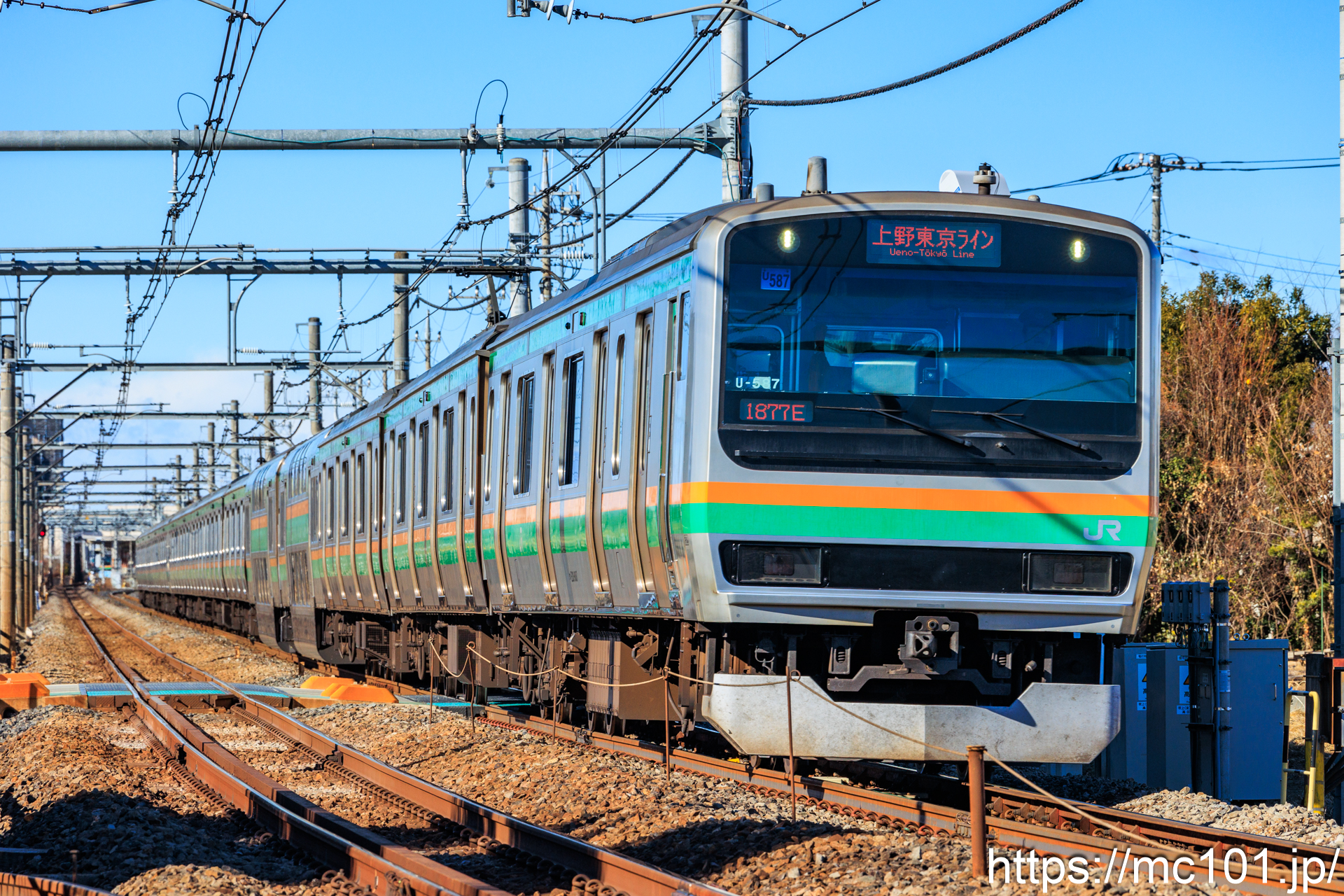 JR東日本高崎線吹上～行田間 で撮影したJR東日本E231系近郊タイプクハE230-8087 他 の写真