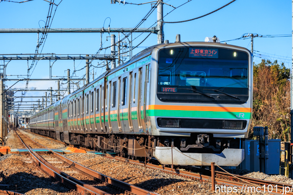 JR東日本高崎線吹上～行田間 で撮影したJR東日本E231系近郊タイプクハE230-8087 他 の写真