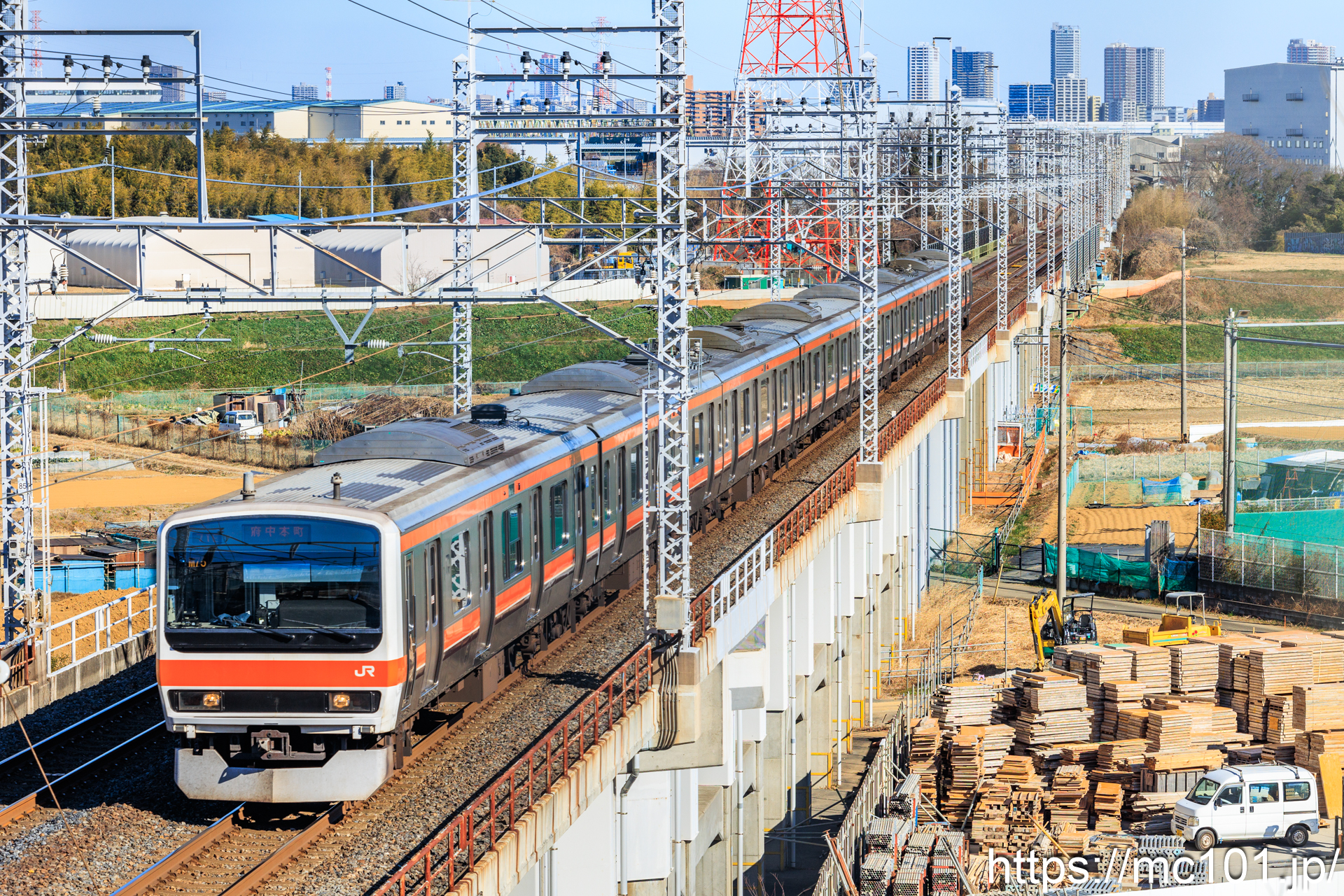 JR東日本武蔵野線北朝霞～西浦和間 で撮影したJR東日本209系500番台クハ209-512 他 の写真