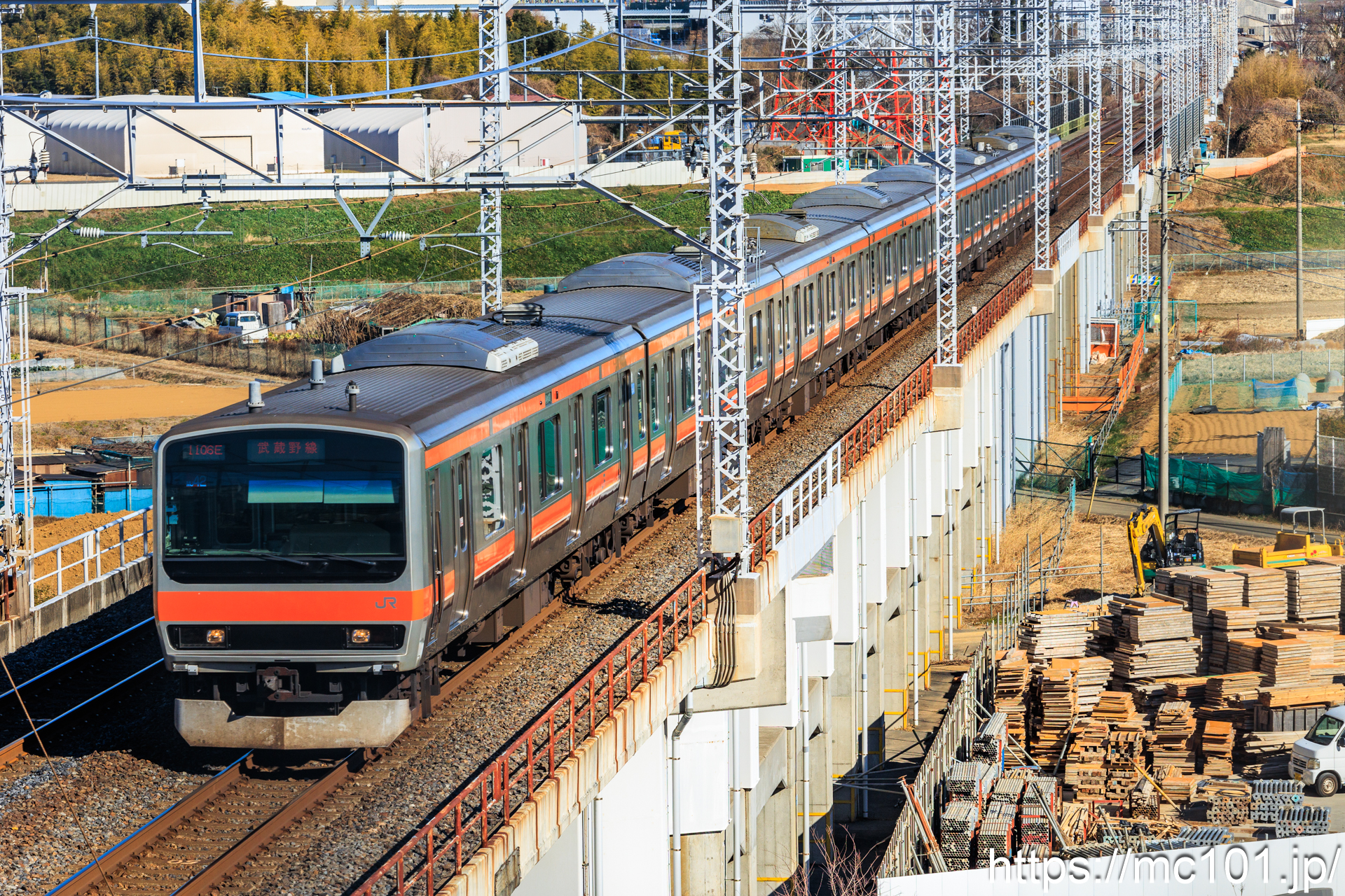 JR東日本武蔵野線北朝霞～西浦和間 で撮影したJR東日本E231系クハE230-81 他 の写真