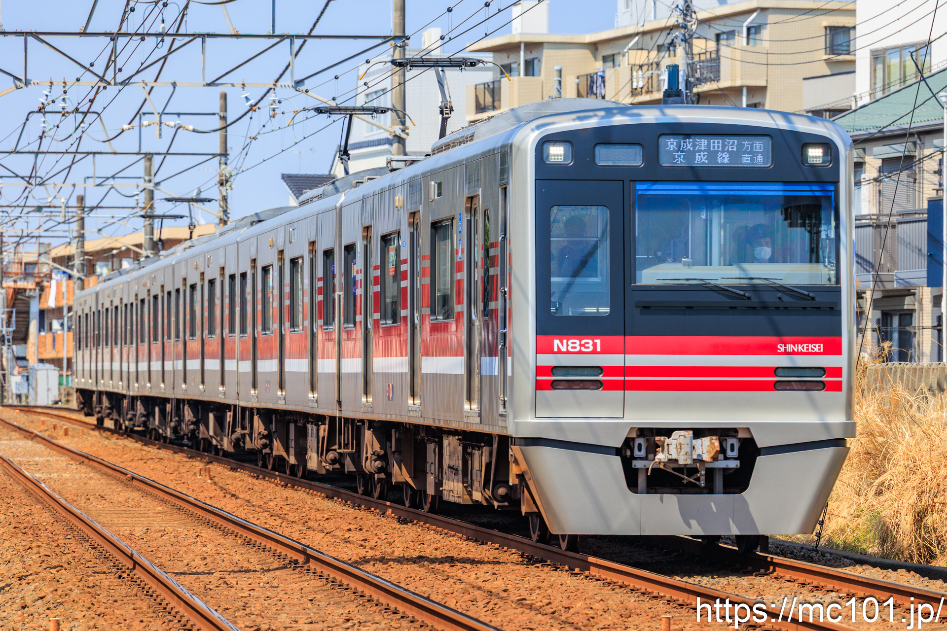 新京成電鉄新京成線常盤平～五香間 で撮影した新京成電鉄N800系N831 他 の写真