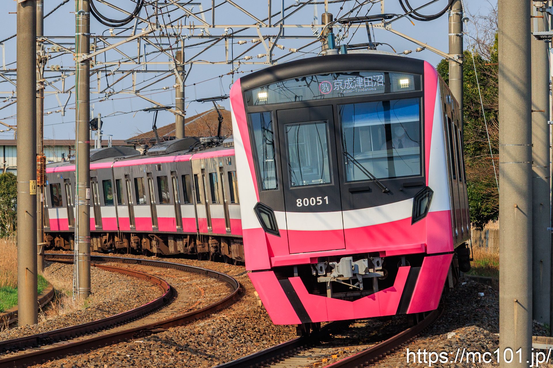 新京成電鉄新京成線三咲～滝不動間 で撮影した新京成電鉄80000系80051 他 の写真