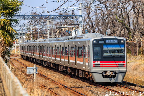 新京成電鉄新京成線元山～くぬぎ山間 で撮影した新京成電鉄N800系N831 他 の写真