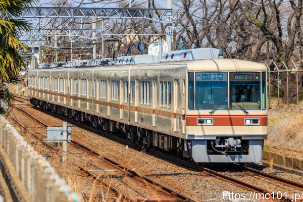新京成電鉄新京成線元山～くぬぎ山間 で撮影した新京成電鉄8800系8813-1 他 の写真