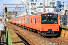 [大阪環状線大正駅] 1415電車、201系LB10編成