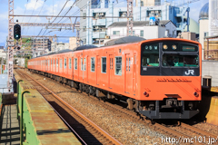 [大阪環状線大正駅] 1423電車、201系LB7編成