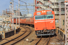 [大阪環状線寺田町駅] 1466電車、103系LA4編成