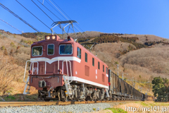 [秩父鉄道波久礼～樋口間] デキ505牽引の貨物、現在はこの場所に入ることはできません。