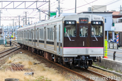 [福島交通飯坂線桜水駅] 試運転、1109F