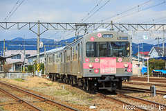 [福島交通飯坂線桜水駅付近] 44列車、7105F