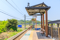 [上信電鉄佐野のわたし駅] 下仁田方はすぐ烏川橋梁