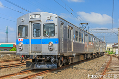 [弘南鉄道大鰐線津軽大沢車両検修所] 7000系7039F、準急三峰口行表示