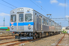 [弘南鉄道大鰐線津軽大沢車両検修所] 7000系7039F、準急武川行表示