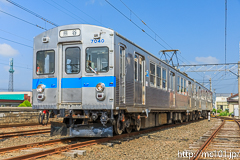 [弘南鉄道大鰐線津軽大沢車両検修所] 7000系7039F、熊谷行表示