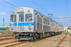 [弘南鉄道大鰐線津軽大沢車両検修所] 7000系7039F、準急熊谷行表示
