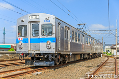 [弘南鉄道大鰐線津軽大沢車両検修所] 7000系7039F、準急長瀞行表示