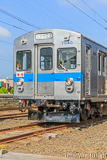 [弘南鉄道大鰐線津軽大沢車両検修所] 7000系7039F、準急ふかや花園行表示(縦)