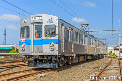 [弘南鉄道大鰐線津軽大沢車両検修所] 7000系7039F、準急野上行表示
