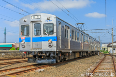 [弘南鉄道大鰐線津軽大沢車両検修所] 7000系7039F、準急羽生行表示
