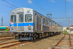 [弘南鉄道大鰐線津軽大沢車両検修所] 7000系7039F、急行広瀬川原行表示(わくわく鉄道フェスタの臨時をイメージ)