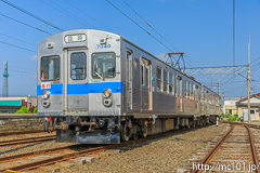 [弘南鉄道大鰐線津軽大沢車両検修所] 7000系7039F、臨時急行表示