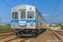 [弘南鉄道大鰐線津軽大沢車両検修所] 7000系7039F、急行秩父路号三峰口行表示