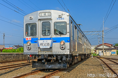 [弘南鉄道大鰐線津軽大沢車両検修所] 7000系7039F、急行秩父路号(急行ミニサボ付き)行表示