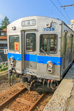 [弘南鉄道大鰐線中央弘前駅] 552列車、7000系7039F、なぜか準急表示が東武仕様。前は三峰口行表示