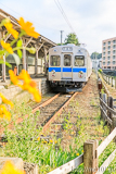 [弘南鉄道大鰐線中央弘前駅] 552列車、7000系7039F、駅トイレの中から。後ろは行田市行表示。