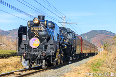 [秩父鉄道野上～長瀞間] 5001列車SLパレオエクスプレス、C58 363号機+12系客車