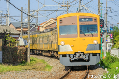 [西武多摩川線競艇場前駅付近] 199列車、101系249F