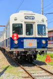 [上田電鉄別所線下之郷駅] 7200系7255F、そして撮影会場に戻ってきましたが、柱がアレで形式写真を撮れる風でもなく、顔に色々つけて回してる感じで、個人的には・・・。