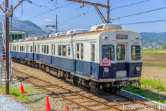 [上田電鉄別所線下之郷駅] 7200系7255F、入換で電留線へ。撮影会のわりに奥まで押し込められたようですが??