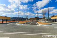 [大船渡線陸前高田駅] 交通広場全景